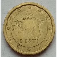 Эстония 20 евроцентов 2017 г.