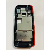 Nokia 5730 - Middle Cover + Camera Lens Black/Red (оригинал, 0253573)