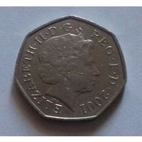 50 пенсов, Великобритания 2001 г.