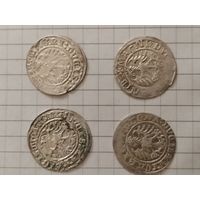 Лот из 4-х монет, полугрош 1512, 1515,1517,1521