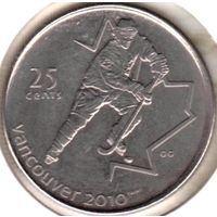 КАНАДА 25 центов 2007 "Хоккей" UNC!