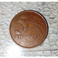 5 сентаво 1995 года Бразилия. Шикарная монета!