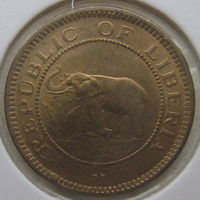 Либерия 1/2 цента 1937 г. В холдере (gk)