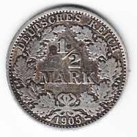 1/2 марки 1905 год A _состояние VF+