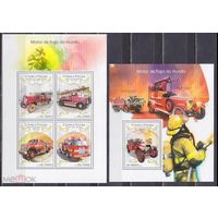 Сан-Томе и Принсипи 2014  Транспорт Пожарные машины  серия блоков MNH
