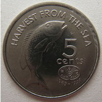 Фиджи 5 центов 1995 г. ФАО