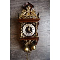 Голландские Большие Настенные Часы 1950-е гг. в стиле XVII века "ZAANSE CLOCK" (B#4)