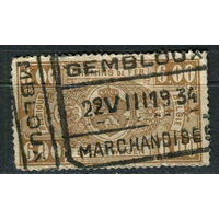 Бельгия - 1927/1931 - Герб 6Fr. Железнодорожные марки - [Mi.162e] - 1 марка. Гашеная.  (Лот 32EW)-T25P3