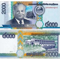 Лаос 2000 кип 2011 год UNC