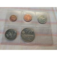 Наборчик монет Токелау (1,2,5,10,20 центов)2012 года