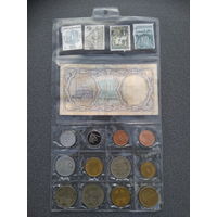 Египет. Подарочный набор: марки, банкнота, монеты + Бонус!