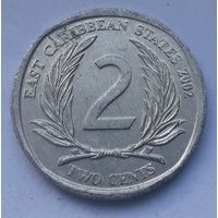 Восточные Карибы 2 цента, 2002 (1-6-80)