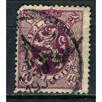 Бельгия - 1930/1931 - Герб 40С с надпечаткой. Dienstmarken - [Mi.11d] - 1 марка. Гашеная.  (Лот 40EW)-T25P3