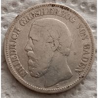 Баден 2 марки 1876