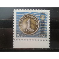 Эстония 1999 Монета** Михель-16,0 евро