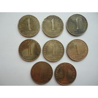 Австрия одно шилинговые монеты ( цена за одну )
