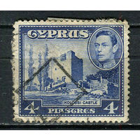 Британские колонии - Кипр - 1938/1951 - Георг VI. Архитектура 4Pia - [Mi.147] - 1 марка. Гашеная.  (Лот 84CW)