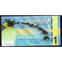 Антарктика - 1 доллар - 2011 - 100 лет открытия Южного Полюса - UNC