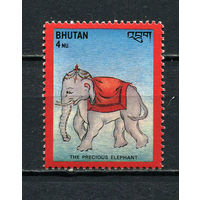 Бутан - 1986 - Слон 4Nu - [Mi.965] - 1 марка. MNH, MLH.  (LOT EK15)-T10P5