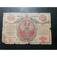 Польша 10 марок польских 1917 Германская оккупация