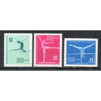 Спорт Гимнастика ГДР 1961 год серия из 3-х марок