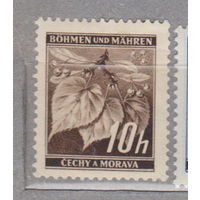 Германия рейх  Богемия и Моравия флора 1939 г  лот 6