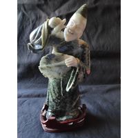 Старинная китайская нефритовая статуэтка "Мудрец".