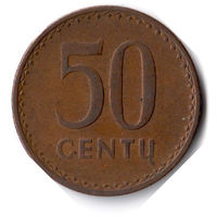 Литва. 50 центов. 1991 г.