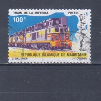 [2103] Мавритания 1971. Поезда.Локомотивы. Гашеная марка.