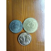 Аргентина 25 центов 2009, Бразилия 10 центов 2009, Тайланд -35
