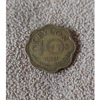 Цейлон 10 центов 1944 Георг VI