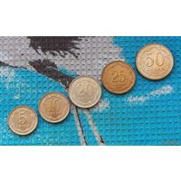 Таджикистан набор монет 5, 10, 20, 25, 50 дирам 2006 года, UNC