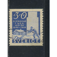 Швеция 1948 100 летие заселения шведами американского Среднего Запада #341A