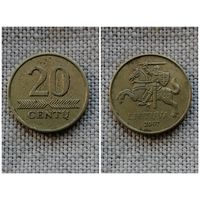 Литва 20 центов 2007