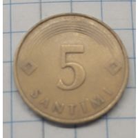 Латвия 5 сантим 1992г.km16