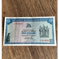 Южная Родезия 1 доллар 1974 г.