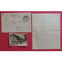 Конверт, письмо и фотография с фронта, ПМВ, 1918 г.
