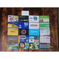20 разных карт (дисконт,интернет,экспресс оплаты и др) лот 12