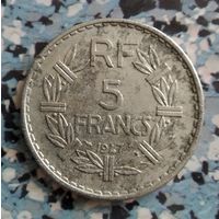 5 франков 1947 года Франция. Четвертая Республика.