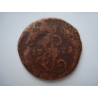 Монета "Денга" 1771 г.,Екатерина II, медь, редкая.