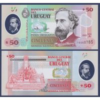 Уругвай, 50 песо 2020 г., P-W102 (полимер), UNC