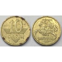10 центов Литва 1997