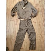 Из 100% натурального хлопка, НОВЫЙ, 1994 г, мужской рабочий костюм с этикеткой по-родне.Размер 176-96.