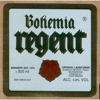 Этикетка пива Bohemia Regent Е395