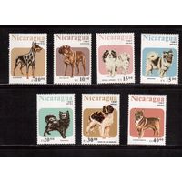 Никарагуа-1987 (Мих.2790-2796) , **  , Фауна, Собаки,  (полная серия)