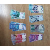 Сувенирные банкноты , деньги  Индонезия 1000, 2000, 5000, 10000, 20000, 50000, 100000 рупий