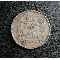 10 франков 1939 10гр 0.680