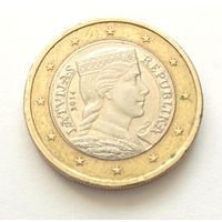 1 евро 2014 г ,Латвия