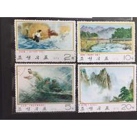 КНДР 1974 год. Живопись (серия из 4 марок)