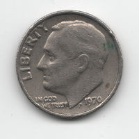 США 1 дайм (10 центов) 1970 год. P. Рузвельт  (69)